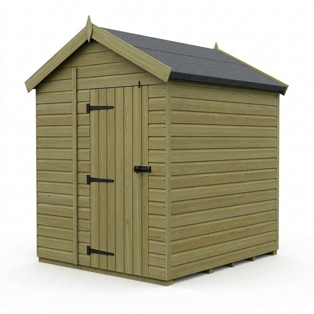 6 x 6 Apex Shed (Double Door, No Windows) - view 6