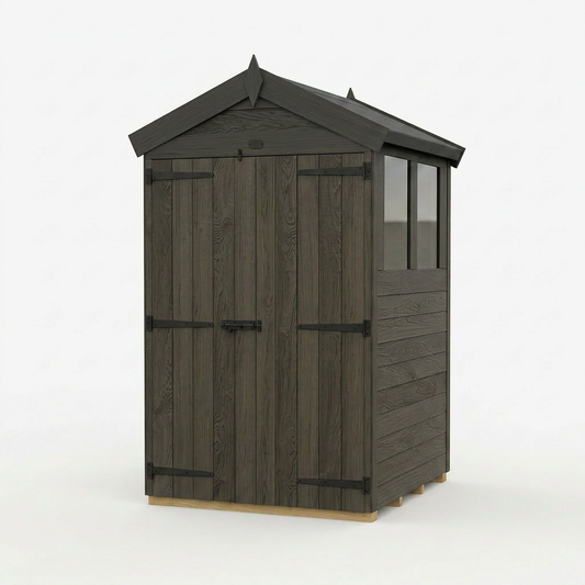 4 x 4 Composite Apex Shed (Single Door, No Windows) - Composite Apex Shed
