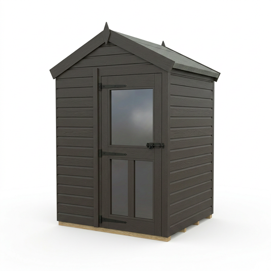 5 x 4 Composite Apex Shed (Single Door, With Windows) - Composite Apex Shed