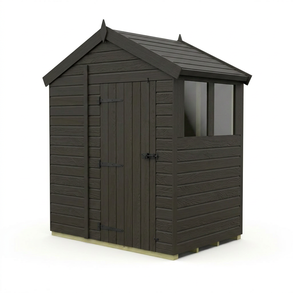 7 x 4 Composite Apex Shed (Single Door, No Windows) - Composite Apex Shed