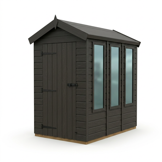 4 x 5 Composite Apex Shed (Single Door, With Windows) - Composite Apex Shed