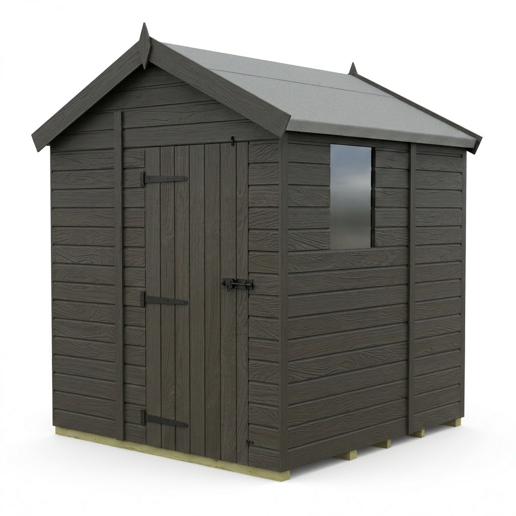 6 x 5 Composite Apex Shed (Single Door, No Windows) - Composite Apex Shed