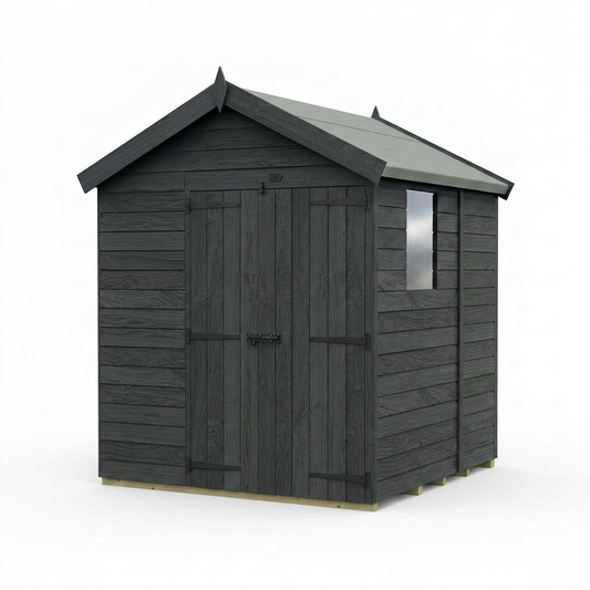 7 x 5 Composite Apex Shed (Single Door, With Windows) - Composite Apex Shed