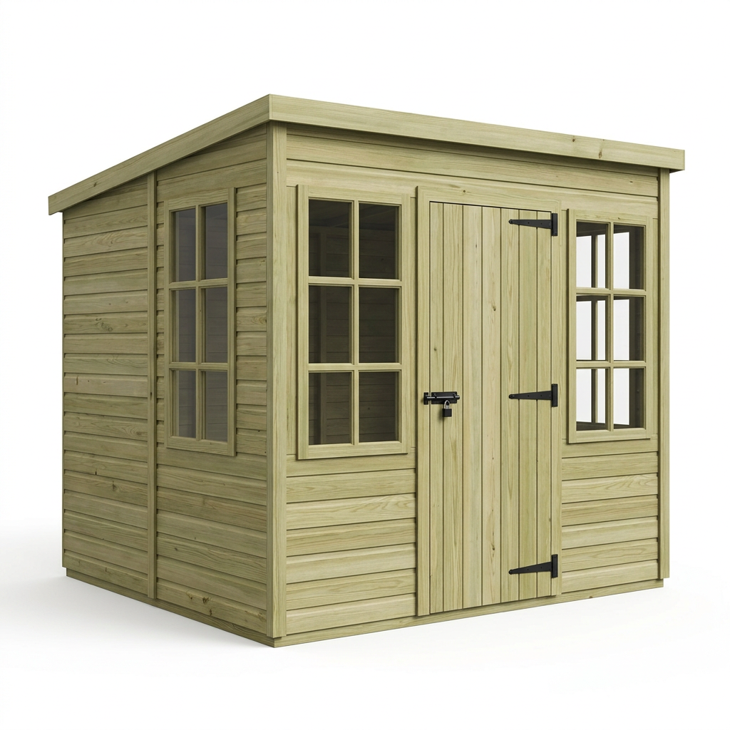 9 x 8 Pent Summer House - view 2