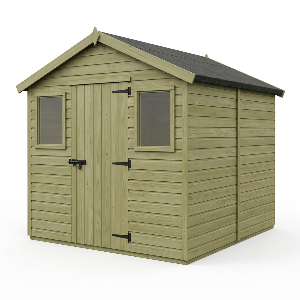 8 x 9 Apex Security Shed - view 2