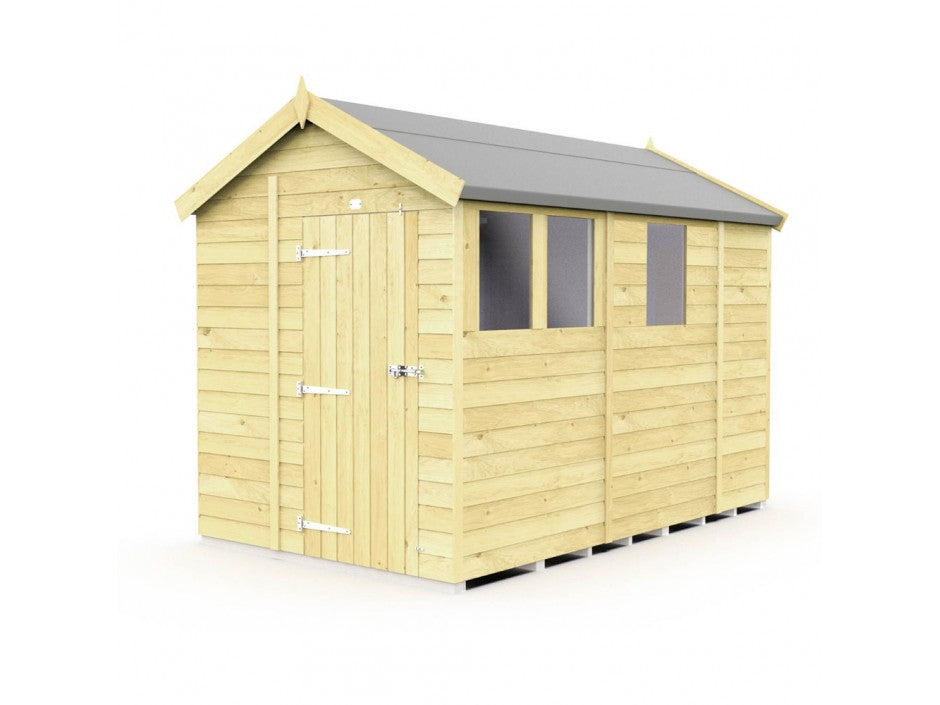 7 x 9 Apex Shed (Single Door, With Windows) - view 4