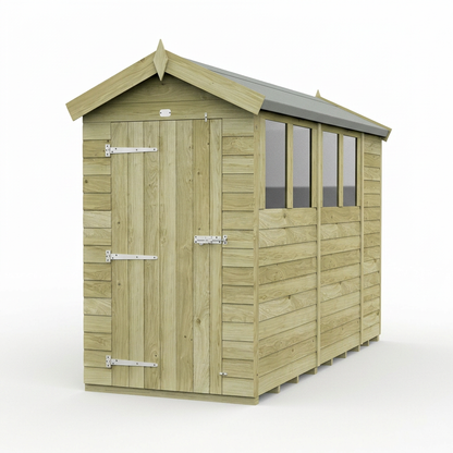 4 x 10 Apex Shed (Single Door, With Windows) - view 3