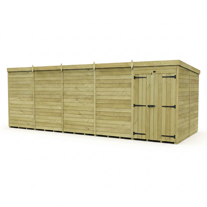 20 x 7 Pent Shed (Double Door, No Windows) - view 6